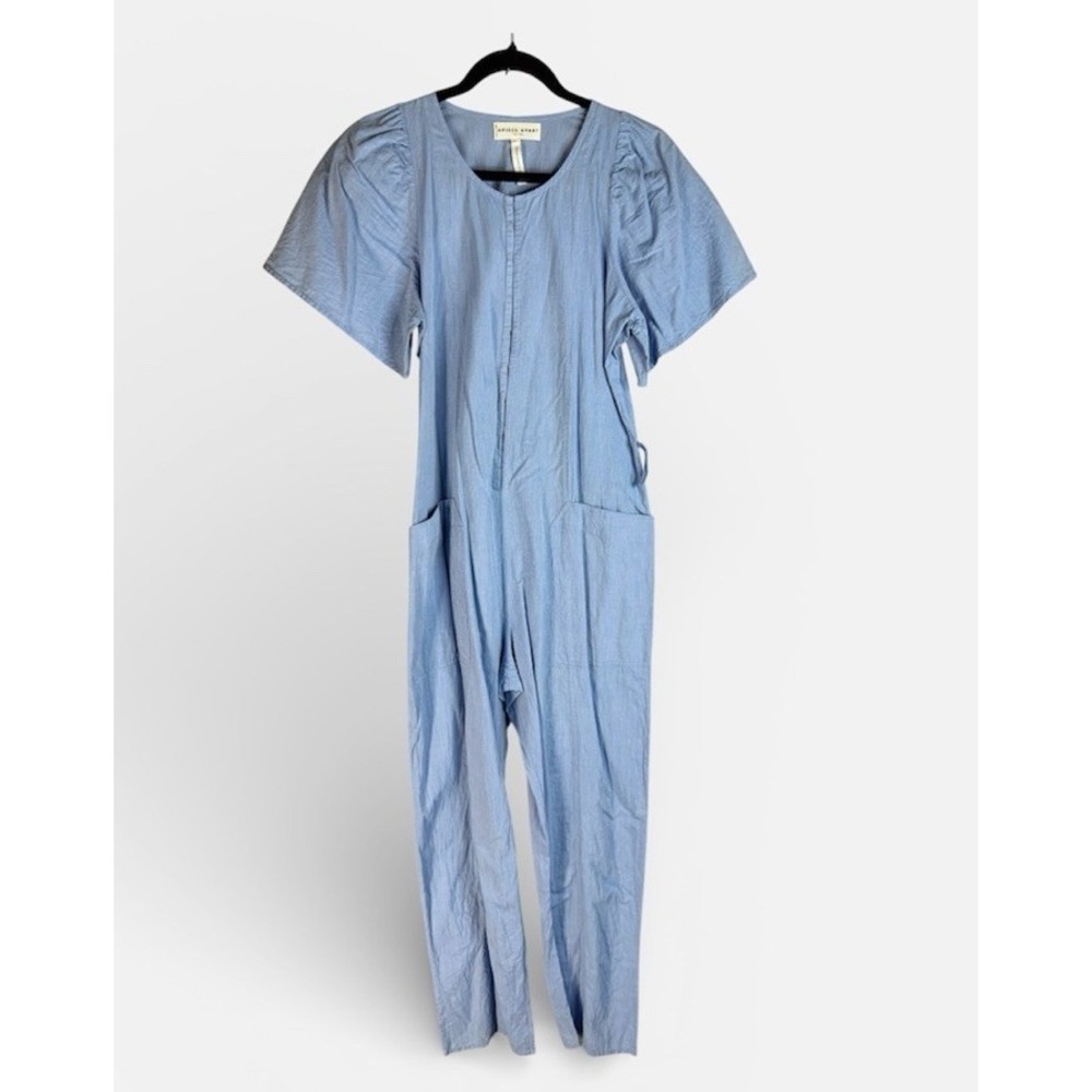 Apiece Apart Nueva Chambray Cotton Jumpsuit In Blue Women's Size 4